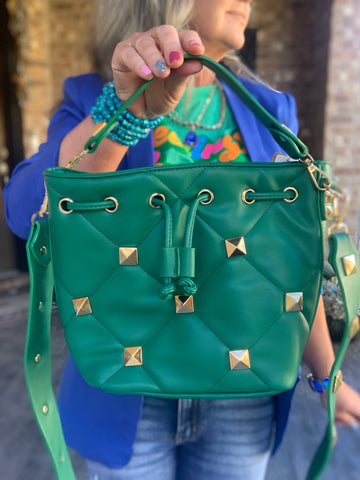 Green Obsession Bucket/Crossbody Handbag