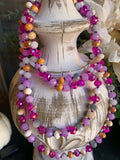 Iridescent Shades of Plum 60” Beads