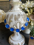 Cobalt Blue Camee Necklace