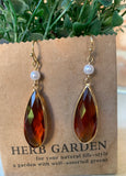 Forever Gorgeous Earrings in Amber Crystal