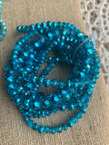 Iridescent Ice Blue Stretch Beaded Bracelet