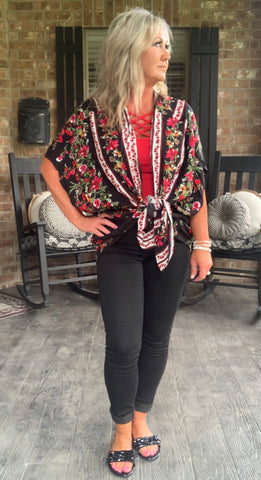 Wild About Roses Kimono Regular and Plus