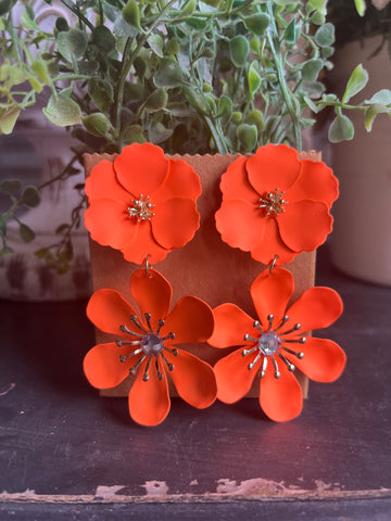 She’s a Wildflower Earrings in Orange