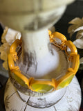 Yellow Camee Stretch Bracelet