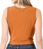 Twist Front Top in Ash Mocha