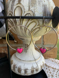 Sweet Pink Heart Earrings