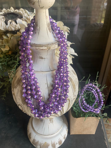 Iridescent Lavender 60” Beads