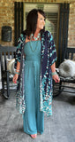 Floral Rain Kimono in Navy/Restocked
