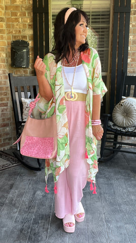 Minted Island Kimono One Size