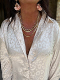 Metallic Rose Gold Layered Necklace