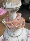 Blush Pink Stretch Beaded Bracelets