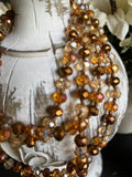 Iridescent Copper Shades 60” Beads