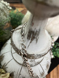 Vintage Glam Silver Beaded Necklace