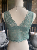 FrilLEE Lily Lace Bralette Sage 2X