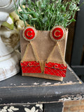Ruby Designer Handbag Earrings