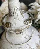 Silver Pearl Cuff Bracelet