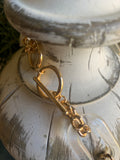 Clear and Gold Acrylic Chain Necklace
