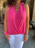 Keep It Simple Top in Hot Pink M XL 1X