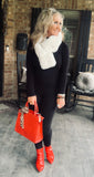 Holiday Glam Fur Scarf in White