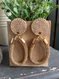 Gold Crystal Renee Earrings