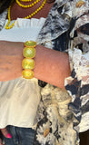 Yellow Camee Stretch Bracelet