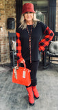 Sweet Buffalo Plaid Top in Red S