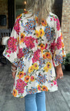 Fabulously Floral Kimono/Blouse in Ivory S