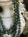 Iridescent Dark Army Green  60” Beads
