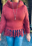 Rustic Vibes Sweater in Berry