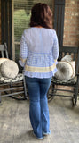 Sweet in Blue Gingham Blouse S-L