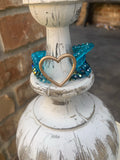 Blue Heart Stretch Bracelet