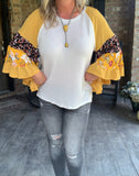 Sweet and Simple Top in Mustard S M