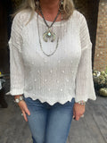 Be a Sweetheart Sweater in White S& M