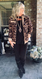 Courderoy Leopard  Distressed Jacket