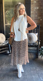 Pleated Leopard Skirt s