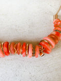 Rose Necklace in Coral/Clay