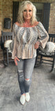 Latte Leopard Top S