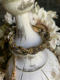 Glitzy Leopard Crystal Braided Bracelet
