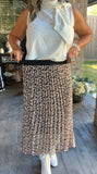 Pleated Leopard Skirt s