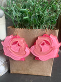 Rose Blossom Earrings in Pink