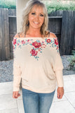 Southern Romance Top in Oatmeal