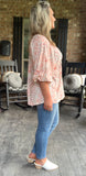 Pretty Peach Cheetah Top S & 2X