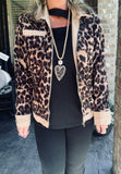 Courderoy Leopard  Distressed Jacket