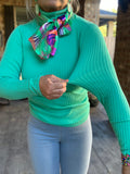 One  Size Fit Turtleneck in Mint