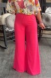 Neon Pink Wide Leg Pants