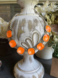 Orange Camee Necklace