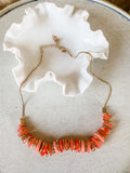 Rose Necklace in Coral/Clay