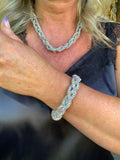 Glitzy AB Crystal Braided Bracelet