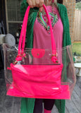 Neon Pink/Clear Handbag
