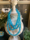 Iridescent Ice Blue 60” Beads